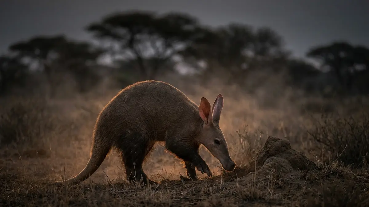 Cinematic photo of a aardvark