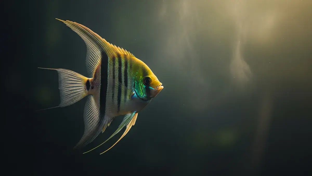 Cinematic photo of a angelfish