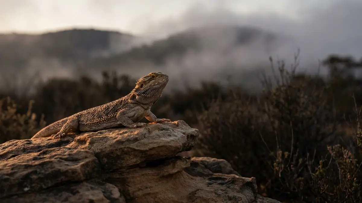 Cinematic photo of a bearded dragon