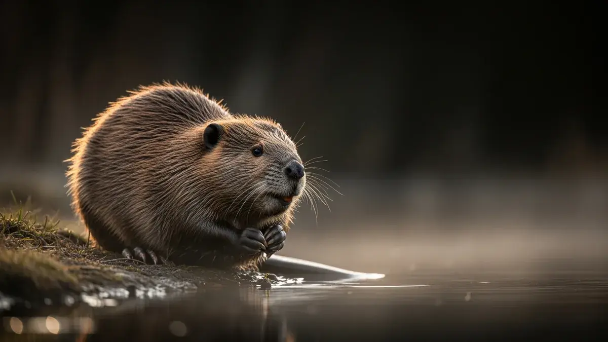 Cinematic photo of a beaver