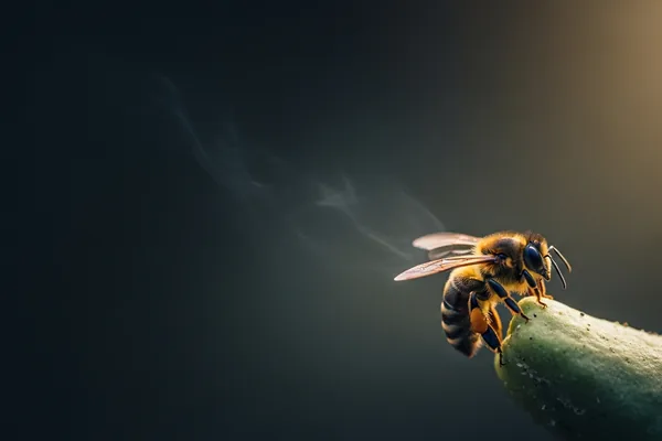 Cinematic photo of a bee