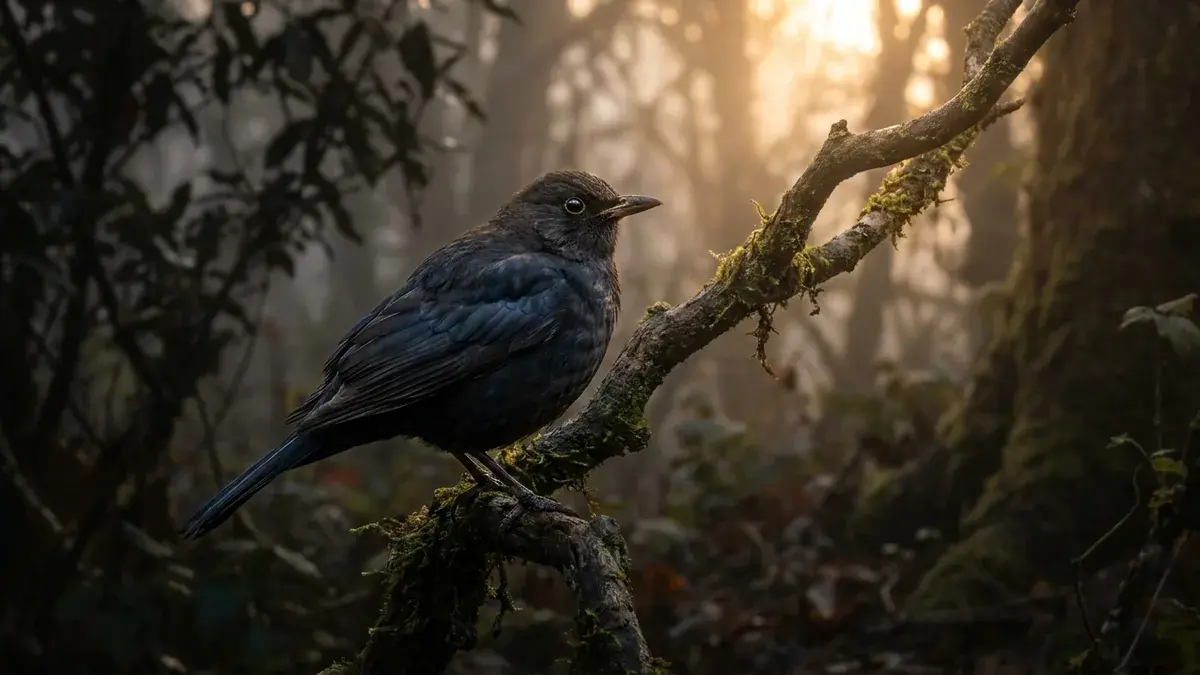 Cinematic photo of a blackbird