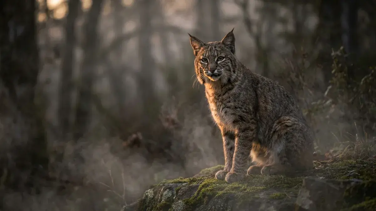 Cinematic photo of a bobcat