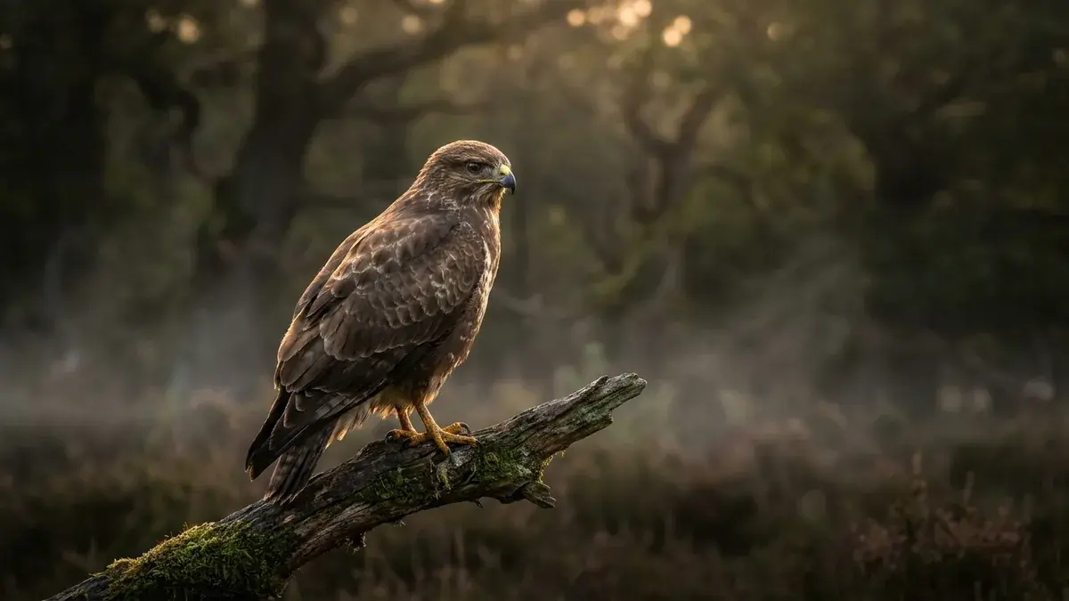 Cinematic photo of a buzzard