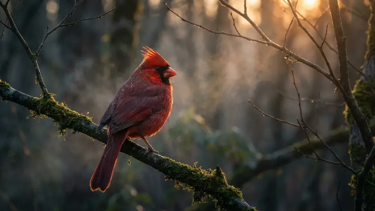 Cinematic photo of a cardinal