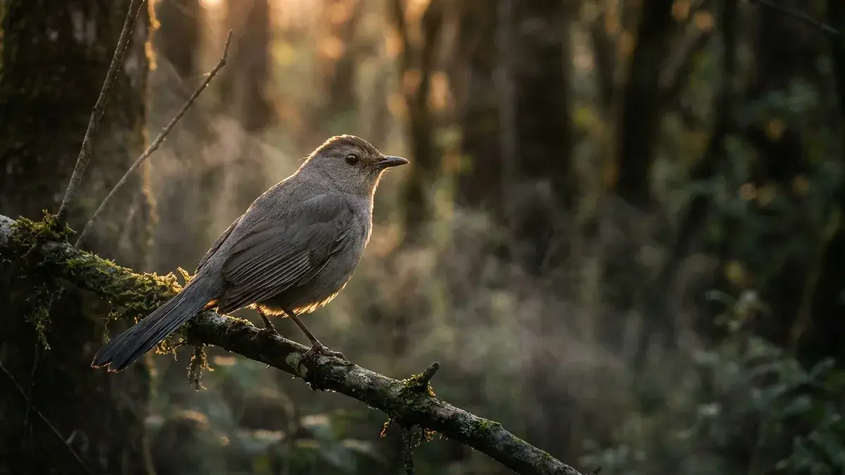 Cinematic photo of a catbird