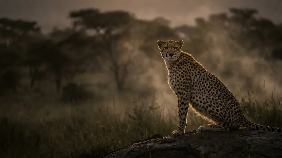 Cinematic photo of a cheetah