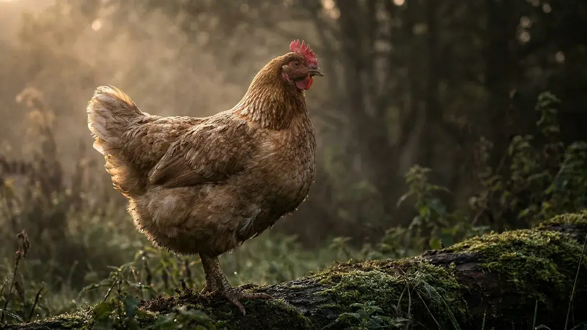 Cinematic photo of a chicken