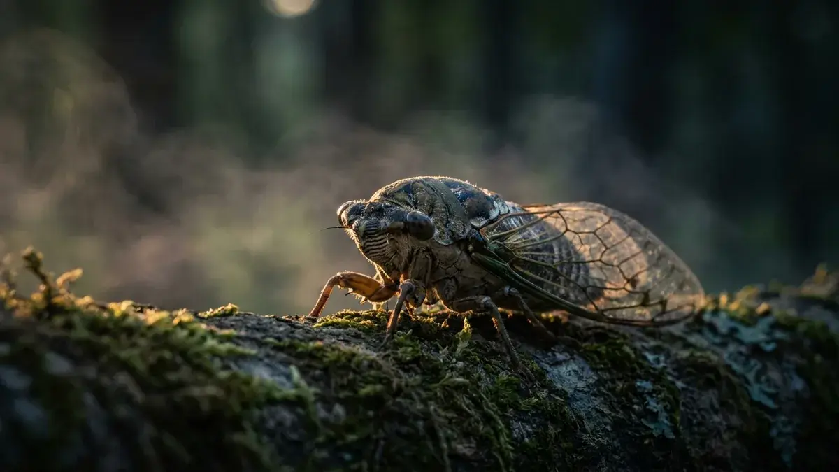 Cinematic photo of a cicada