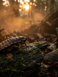 Cinematic photo of a cockroach