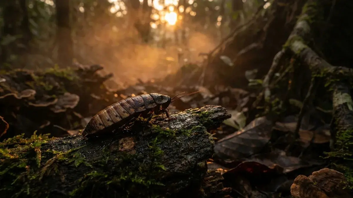 Cinematic photo of a cockroach
