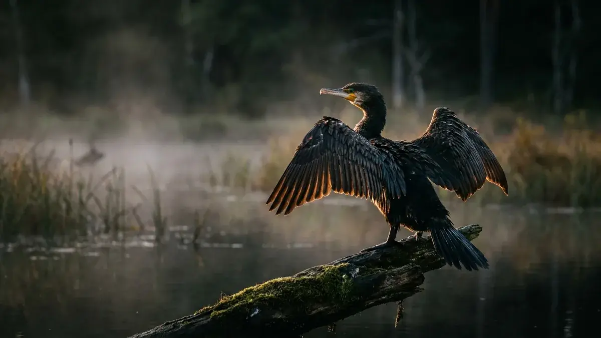 Cinematic photo of a cormorant