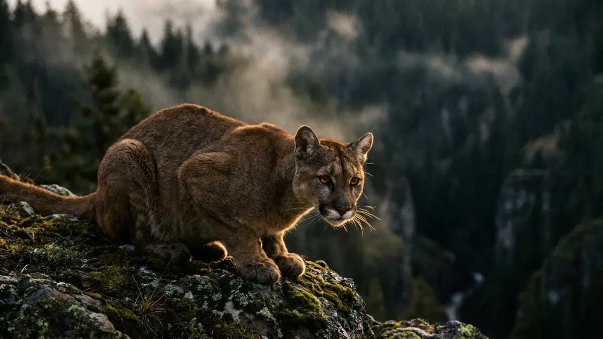 Cinematic photo of a cougar