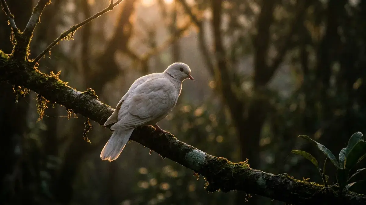 Cinematic photo of a dove
