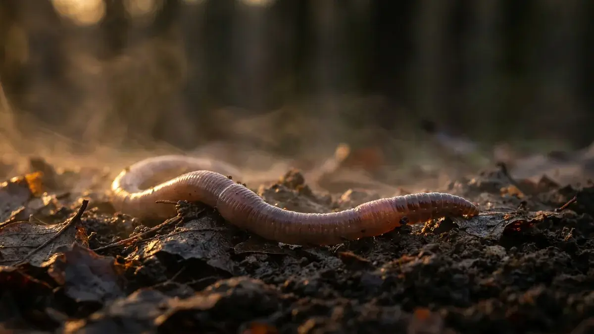 Cinematic photo of a earthworm