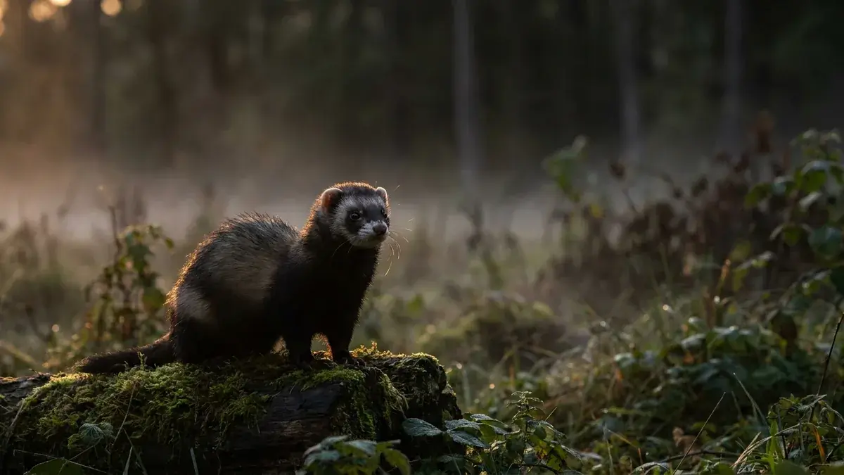 Cinematic photo of a ferret