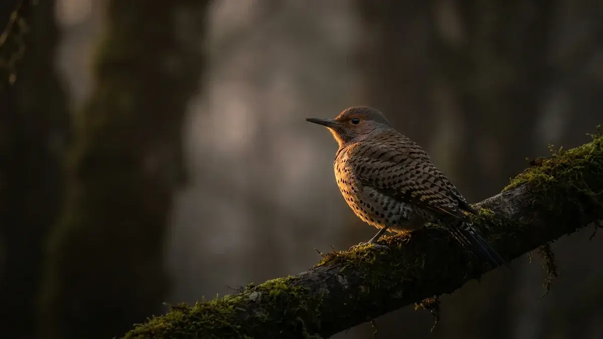 Cinematic photo of a flicker bird