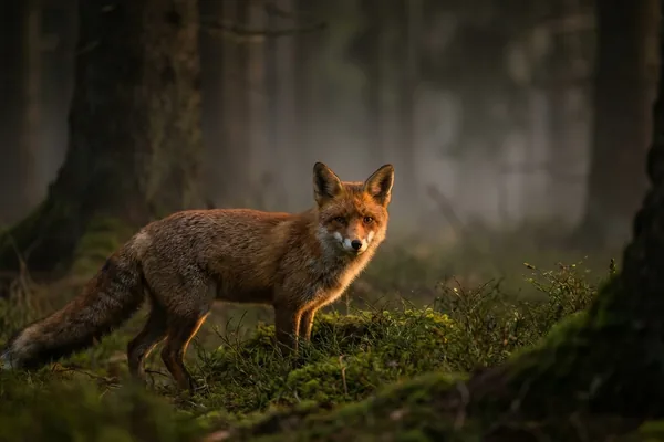 Cinematic photo of a fox