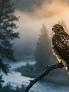 Cinematic photo of a hawk