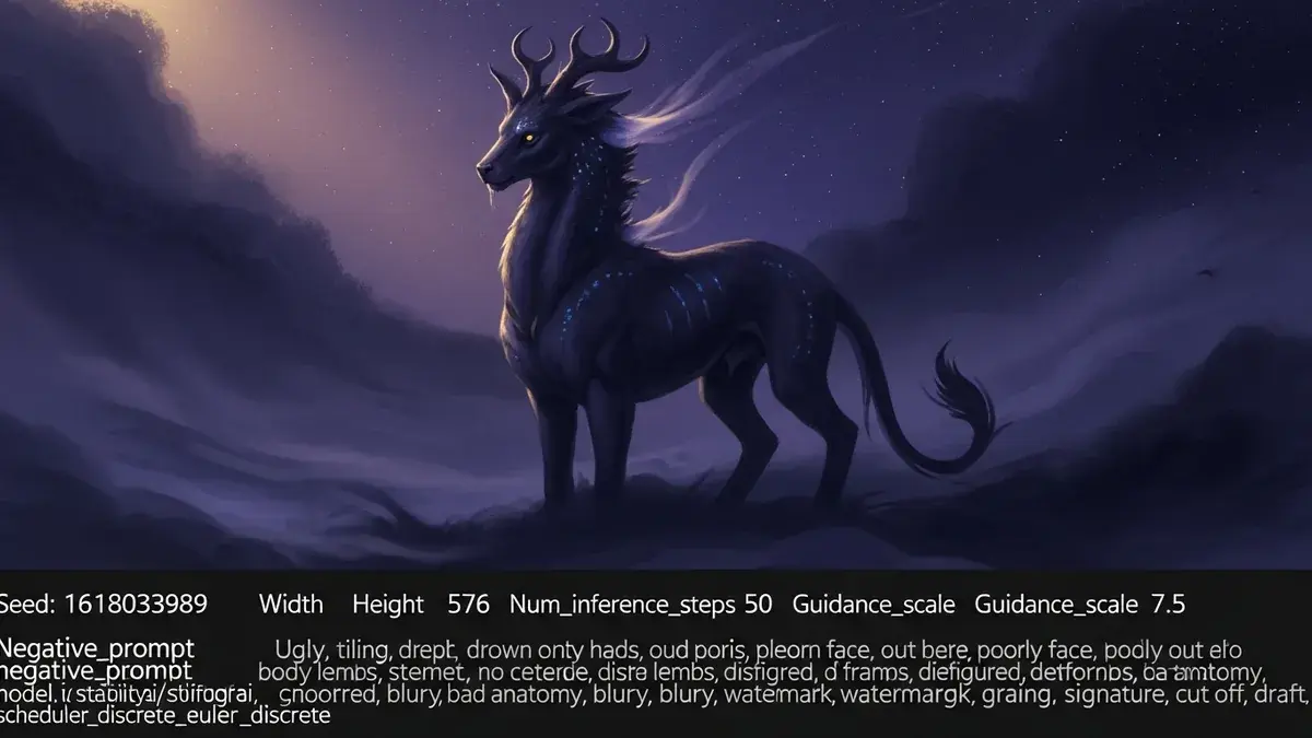 Illustration of kelpie, a mythical creature