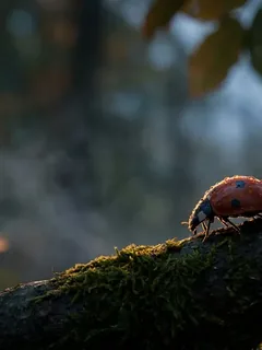 Cinematic photo of a ladybug