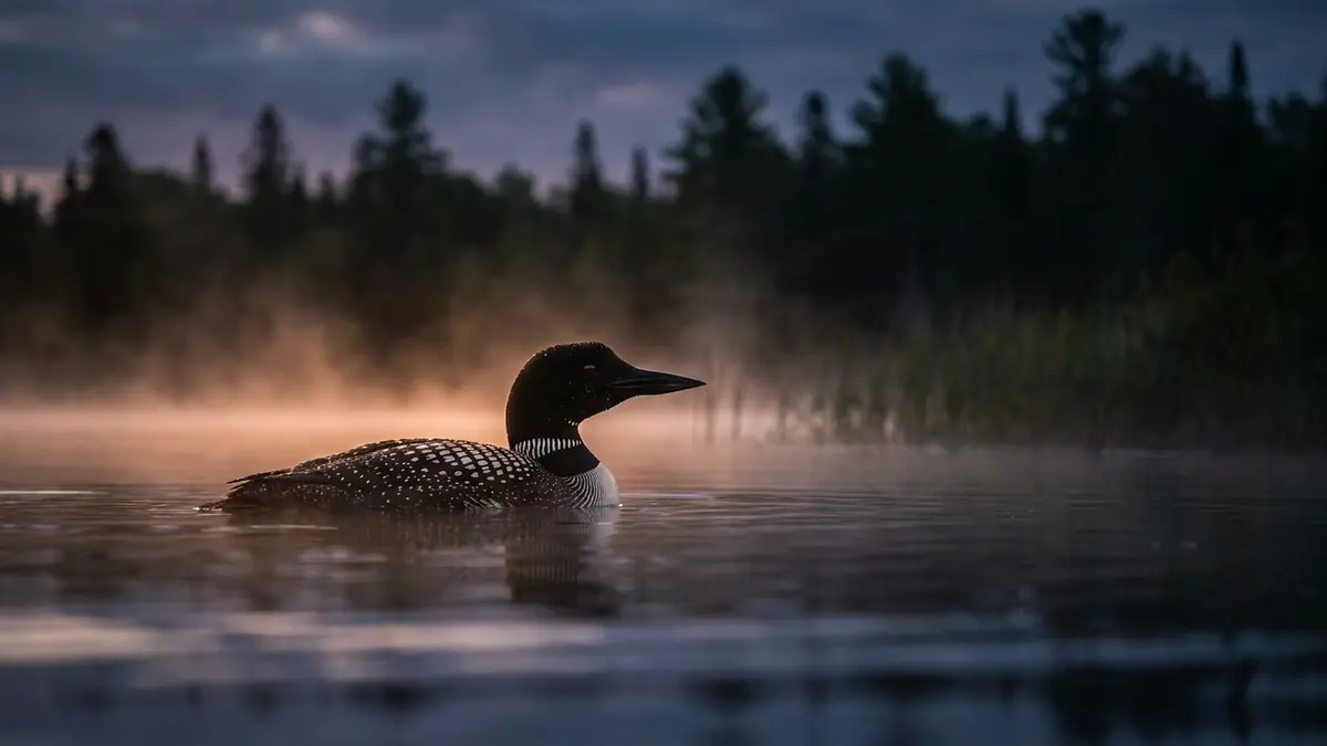 Cinematic photo of a loon