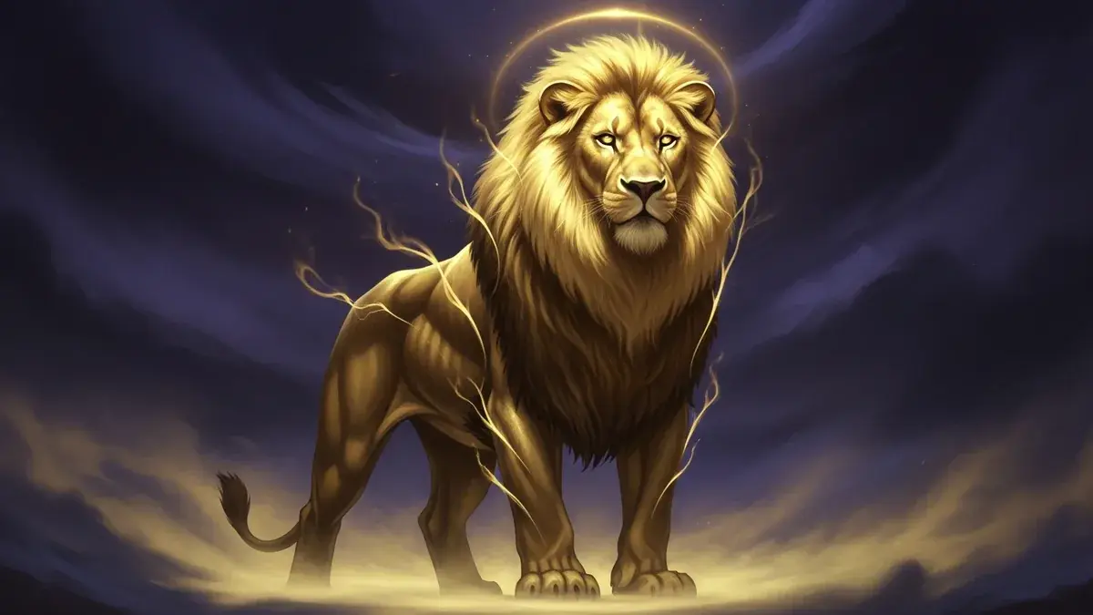 Illustration of nemean lion, a mythical creature