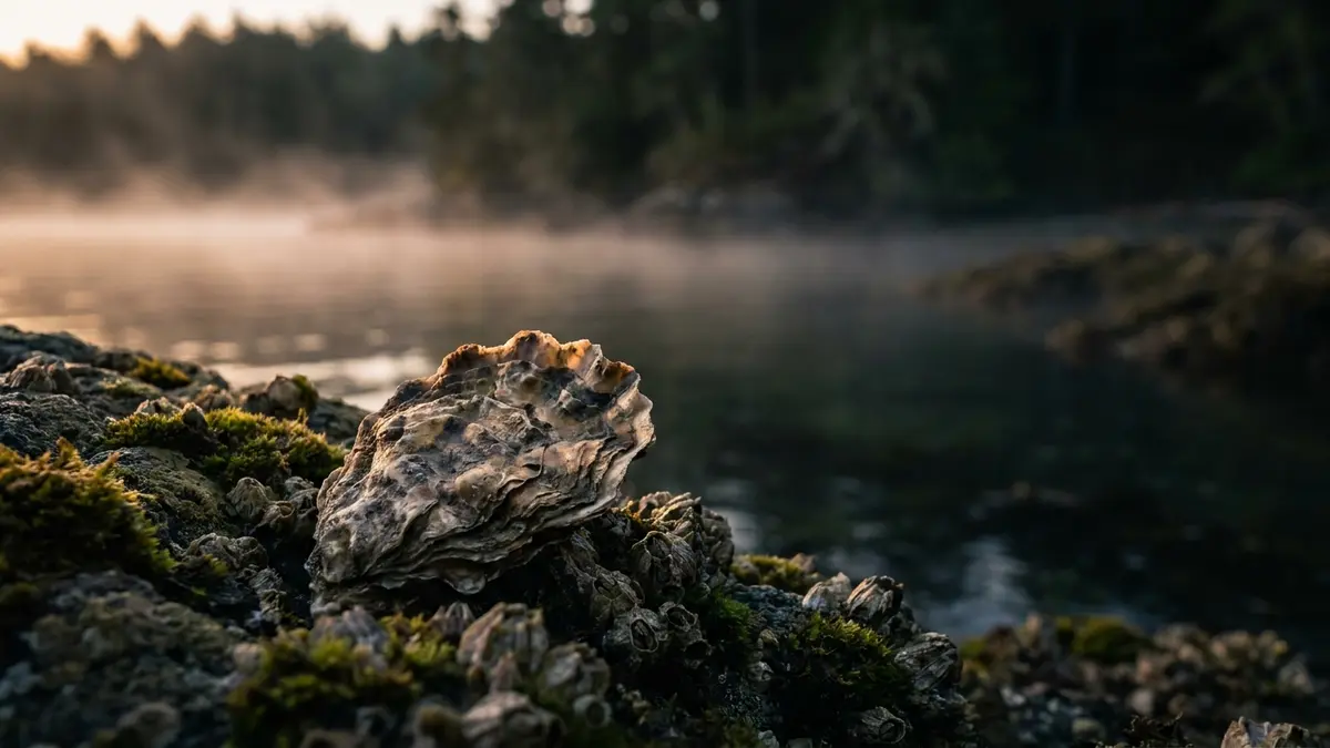 Cinematic photo of a oyster