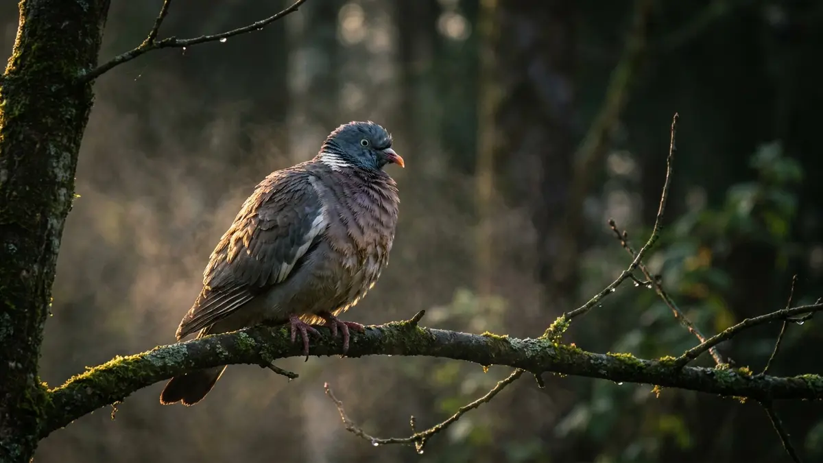 Cinematic photo of a pigeon