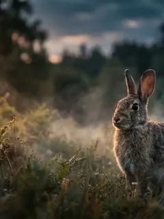 Cinematic photo of a rabbit