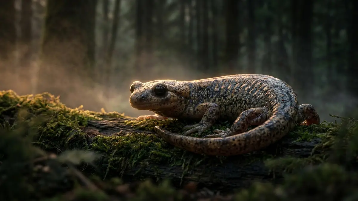 Cinematic photo of a salamander