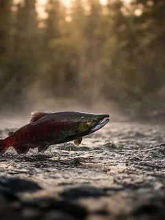 Cinematic photo of a salmon
