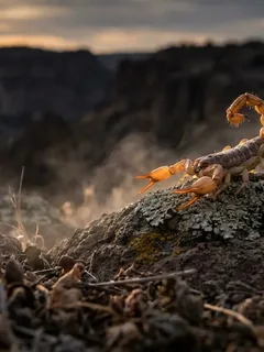 Cinematic photo of a scorpion