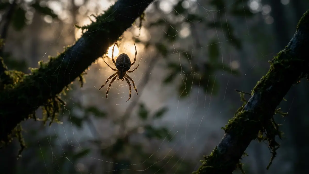 Cinematic photo of a spider
