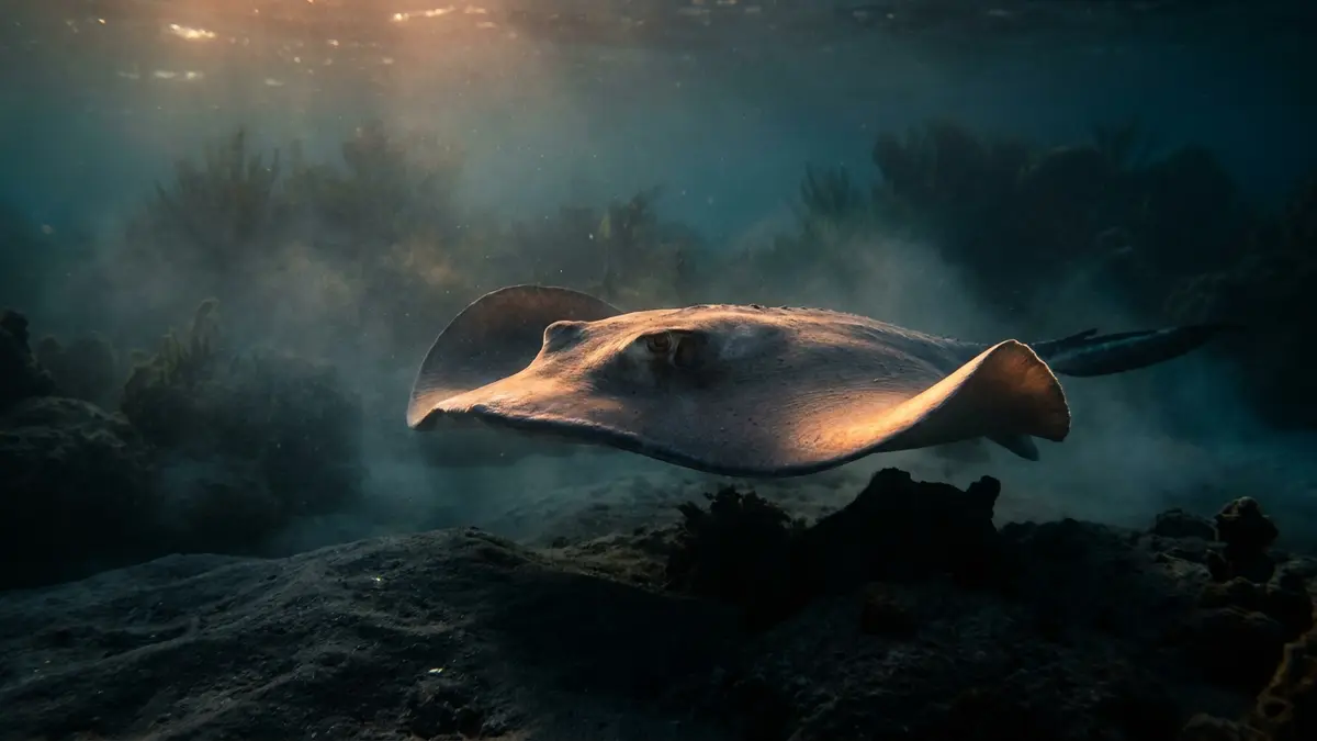Cinematic photo of a stingray