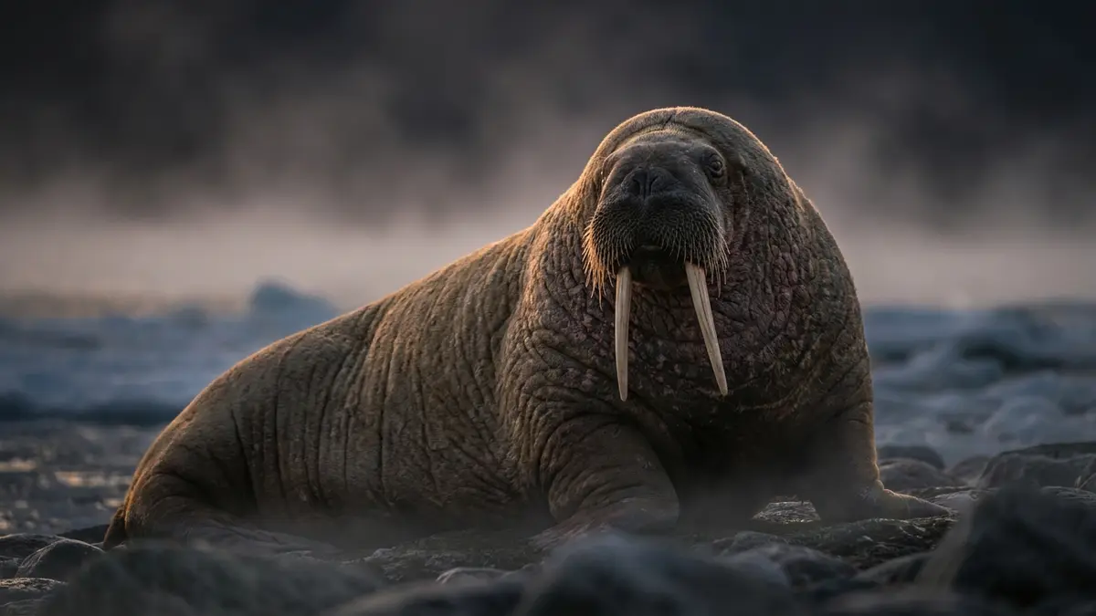 Cinematic photo of a walrus