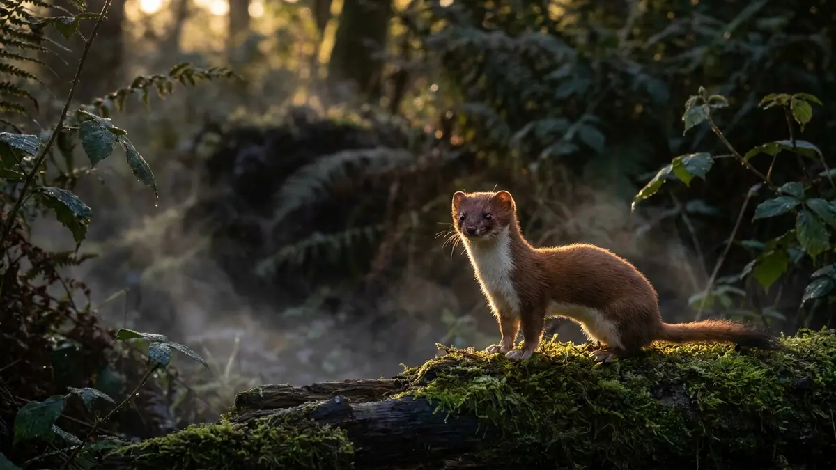 Cinematic photo of a weasel