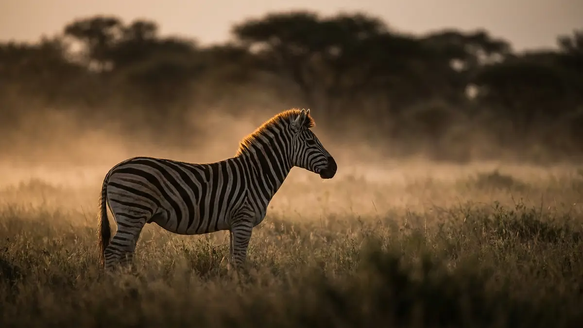Cinematic photo of a zebra